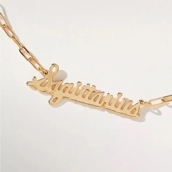 Anthropologie Jewelry - NWT Anthropologie Gold Plated Zodiac necklace in Sagitarrius